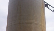 FRP storage tanks after Erection